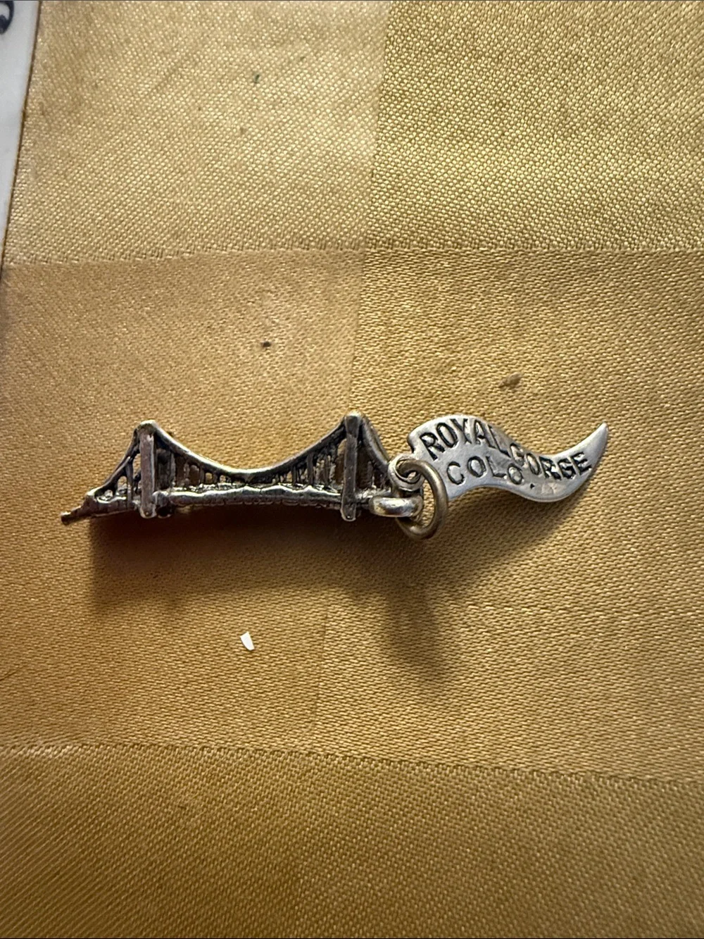Vintage Royal Gorge, Colorado Sterling Silver Bridge Charm Pendant